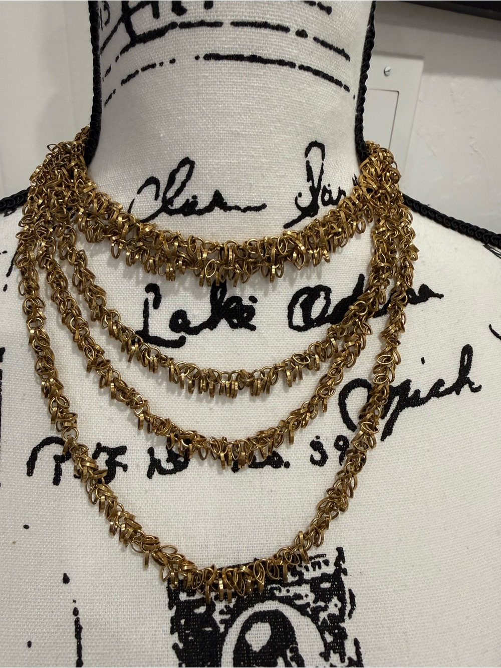 Gold Multi-Strand Statement Necklace - Women Jewelry